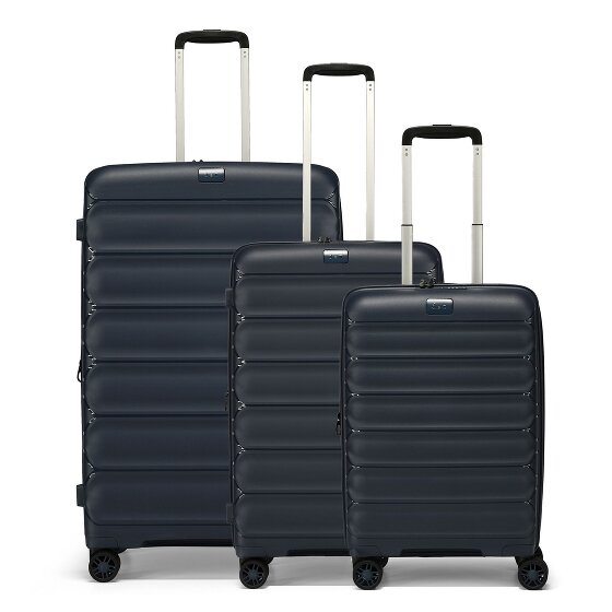 d&n Travel Line 4700 4 ruedas Juego de maletas 3 piezas con pliegue de expansión