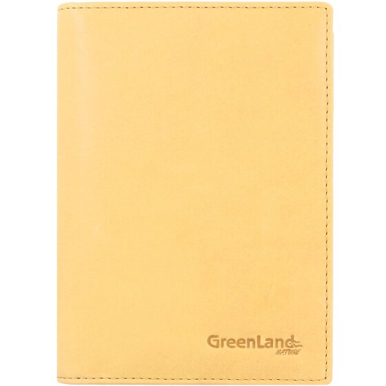 Greenland Nature Funda de color suave para pasaporte de cuero RFID 12 cm