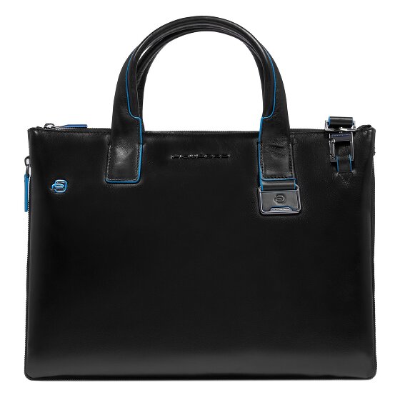 Piquadro Blue Square Bolsa de compras Piel 38 cm Compartimento para el portátil con pliegue de expansión