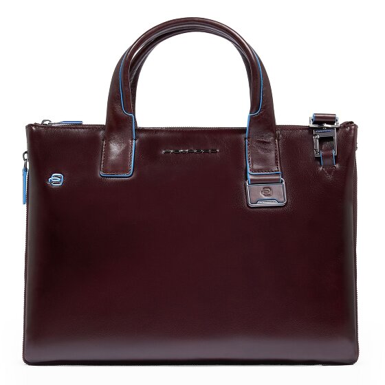 Piquadro Blue Square Bolsa de compras Piel 38 cm Compartimento para el portátil con pliegue de expansión