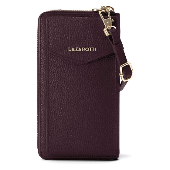Lazarotti Bologna Cartera de piel con cremallera Funda para teléfono móvil Piel 19 cm