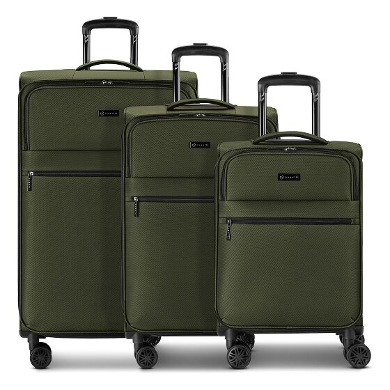 bugatti Valencia Soft 4 ruedas Set de maletas 3 piezas Con fuelle expandible