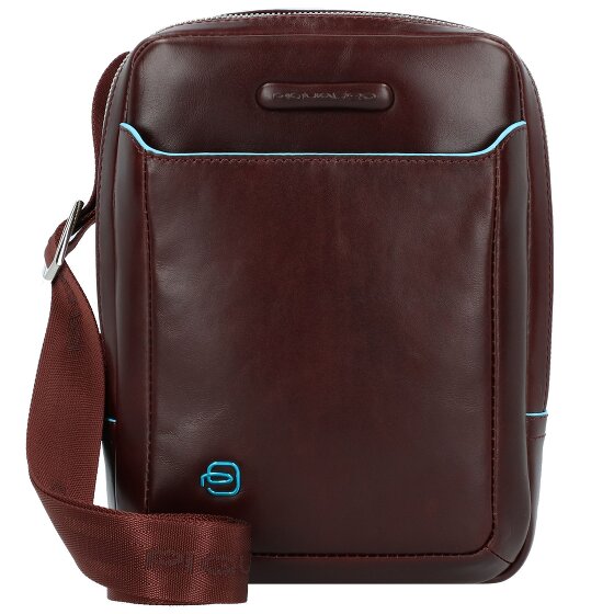 Piquadro Bolso de hombro cuadrado azul Piel 22 cm