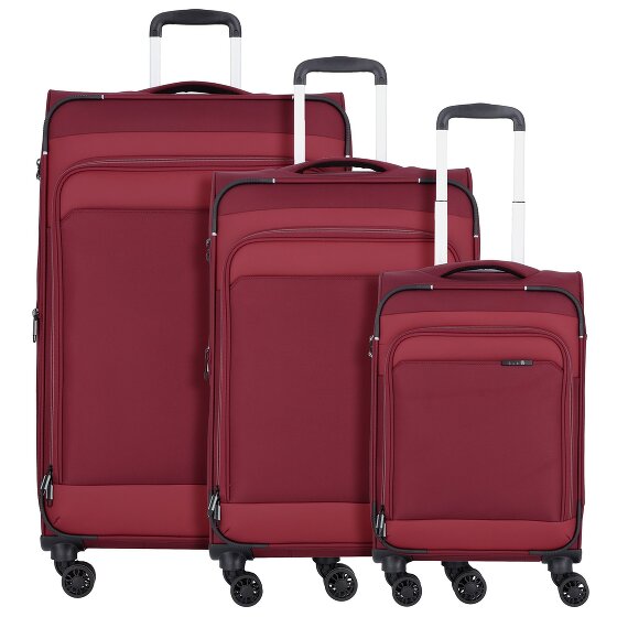 d&n Travel Line 9504 4 ruedas Juego de maletas 3 piezas con pliegue de expansión