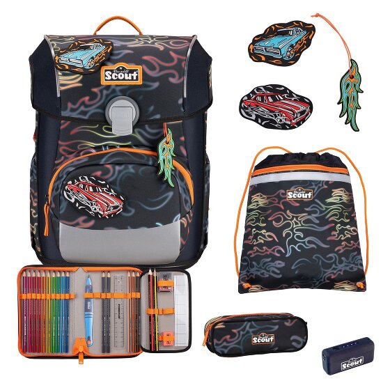 Scout Neo Exklusiv Safety Light Juego de mochilas escolares 5 piezas