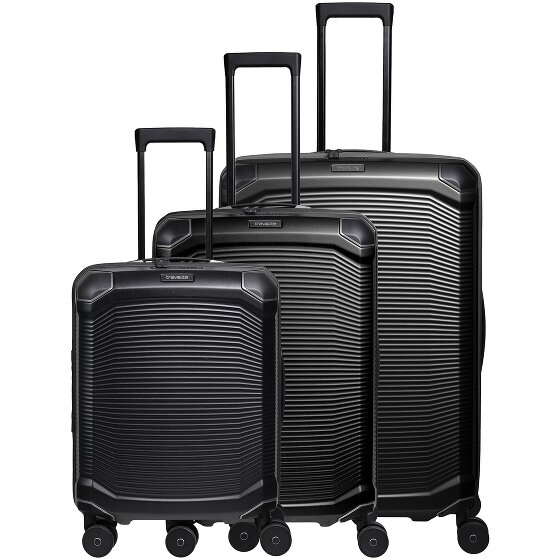 Travelite Millennium 4 ruedas Juego de maletas 3 piezas con pliegue de expansión