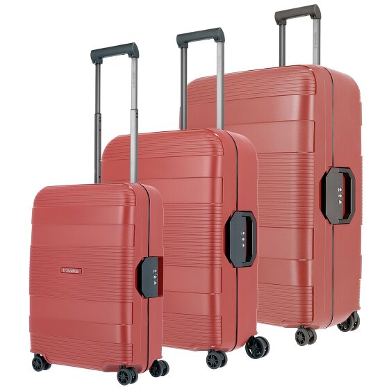 Travelite Korfu 4 ruedas Juego de maletas 3 piezas