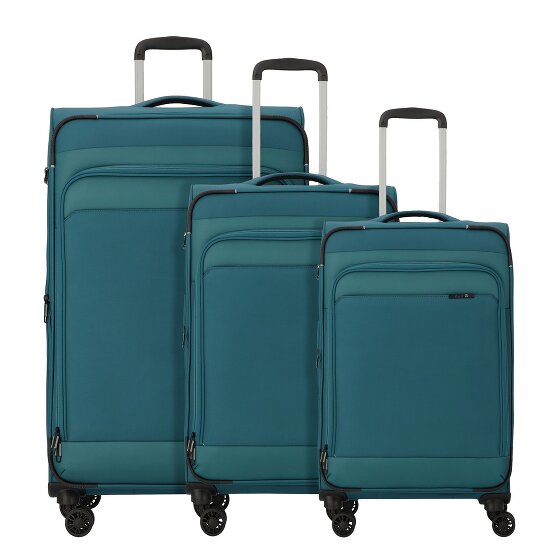 d&n Travel Line 9504 4 ruedas Juego de maletas 3 piezas con pliegue de expansión