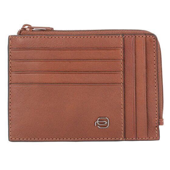 Piquadro Funda cuadrada negra para tarjetas de crédito Piel RFID 12,5 cm