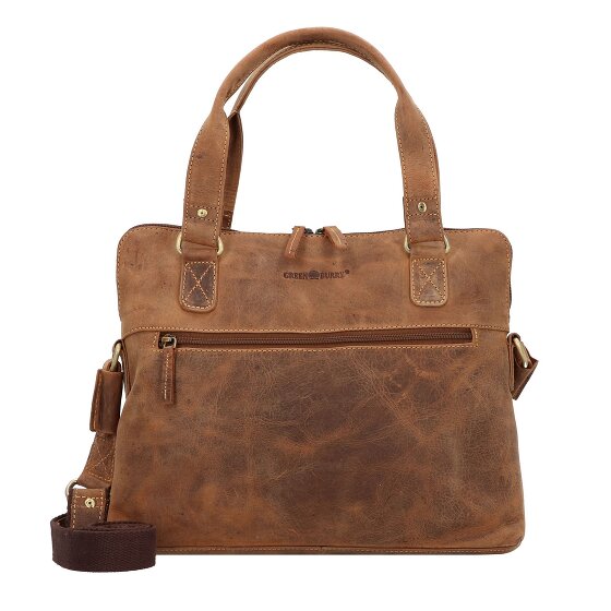 Greenburry Maletín Vintage de cuero 37 cm Compartimento para portátil