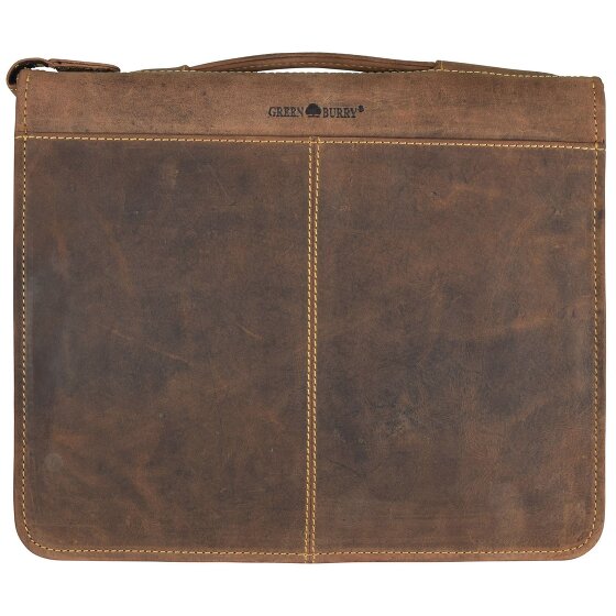 Greenburry Carpeta de anillas vintage de cuero 29 cm