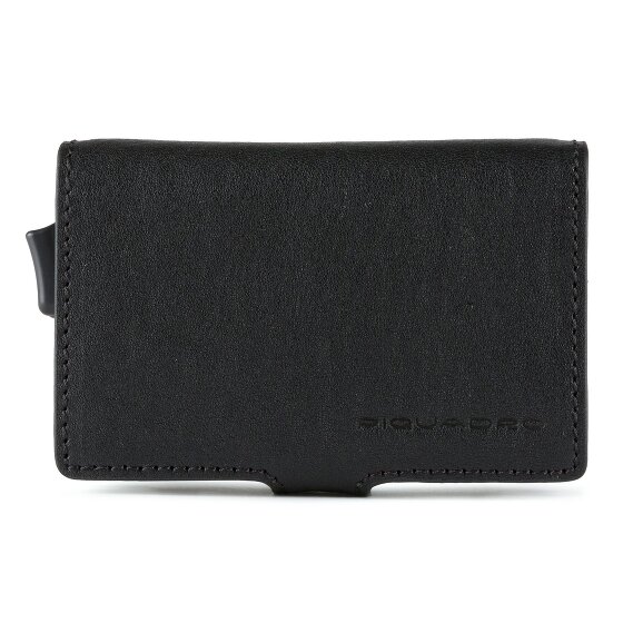 Piquadro Funda cuadrada azul para tarjetas de crédito RFID Piel 7 cm
