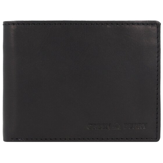 Greenburry Pure Black Cartera Protección RFID Piel 13 cm