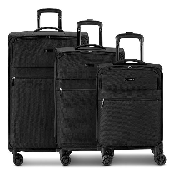 bugatti Valencia Soft 4 ruedas Set de maletas 3 piezas Con fuelle expandible