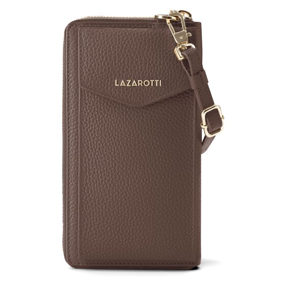 Lazarotti Bologna Cartera de piel con cremallera Funda para teléfono móvil Piel 19 cm