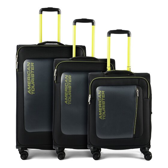 American Tourister Aktivus 4 ruedas Juego de maletas 3 piezas con pliegue de expansión