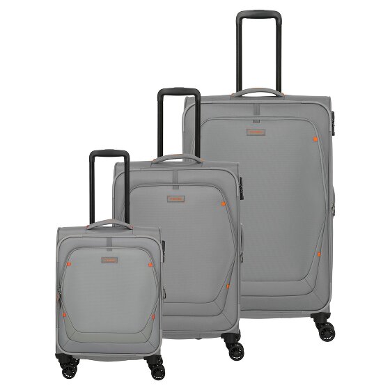 Travelite Umbria 4 ruedas Juego de maletas 3 piezas con pliegue de expansión