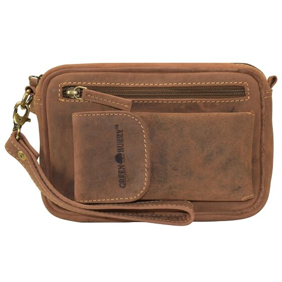Greenburry Bolso de cuero para hombre vintage de 22 cm