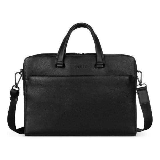 bugatti Black Maletín Piel 39 cm Compartimento para el portátil