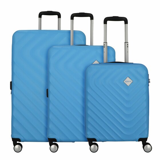 American Tourister Summer Square 4 ruedas Juego de maletas 3 piezas con pliegue de expansión