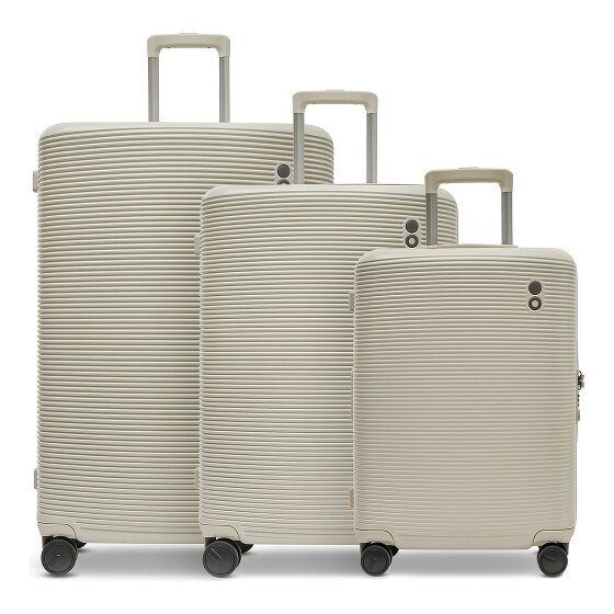 Echolac Ultima 4 ruedas Juego de maletas 3 piezas con pliegue de expansión