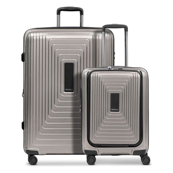 Redolz Juego de maletas Essentials 14 de 4 ruedas Compartimento para portátil de 2 piezas con pliegue extensible