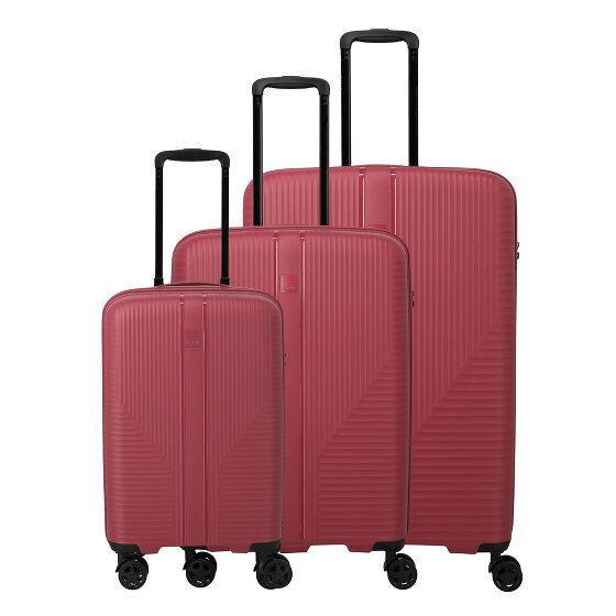 Travelite Air Stripe 4 ruedas Juego de maletas 3 piezas con pliegue de expansión