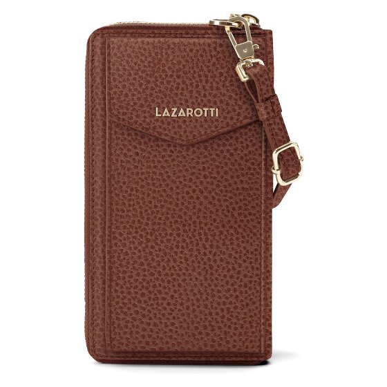 Lazarotti Bologna Cartera de piel con cremallera Funda para teléfono móvil Piel 19 cm