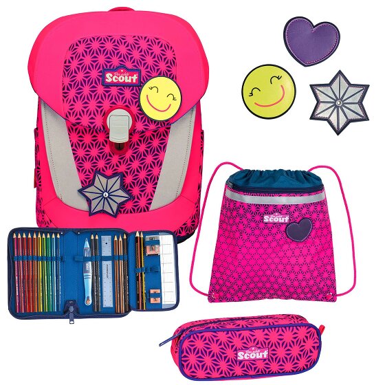 Scout Sunny II Neon Safety Juego de mochilas escolares 4 piezas