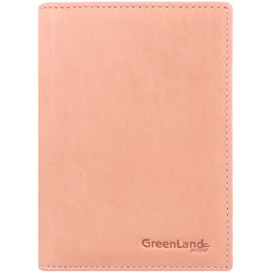 Greenland Nature Funda de color suave para pasaporte de cuero RFID 12 cm