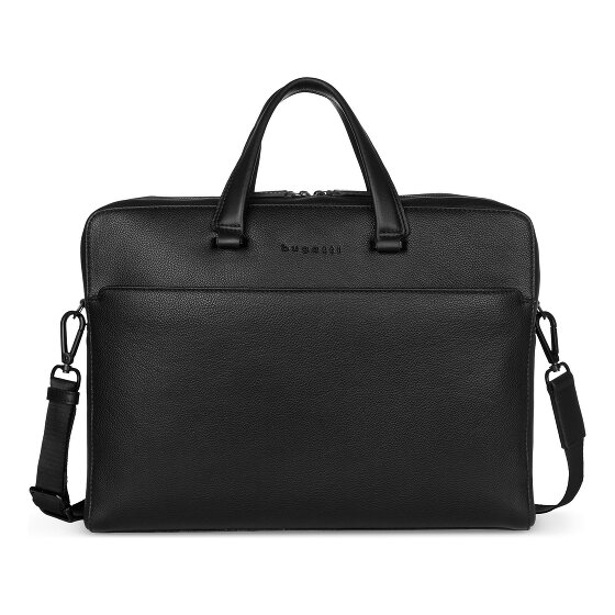 bugatti Black Maletín Piel 38 cm Compartimento para el portátil