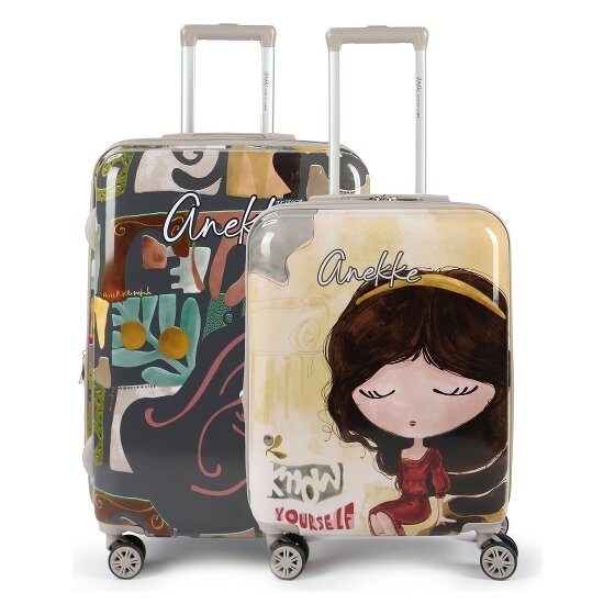 Anekke Muse 4 ruedas Juego de maletas 2 piezas con pliegue de expansión