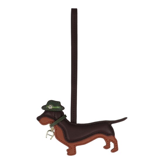 AIGNER Bolsa de moda etiqueta de cuero 12 cm