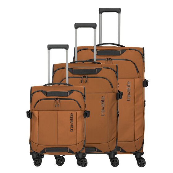 Travelite Briize 4 ruedas Juego de maletas 3 piezas con pliegue de expansión