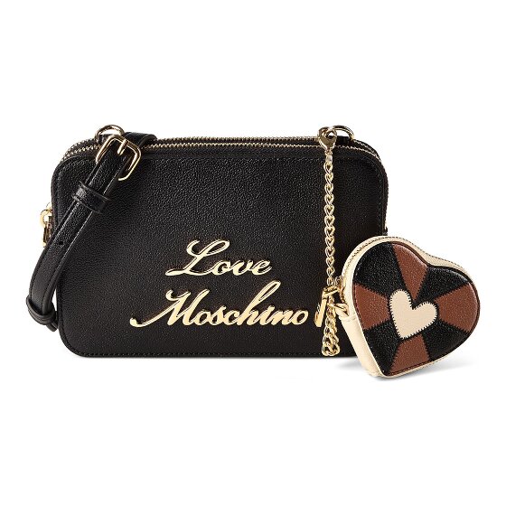 Love Moschino Heart Charm Bolsa de hombro Piel 20 cm