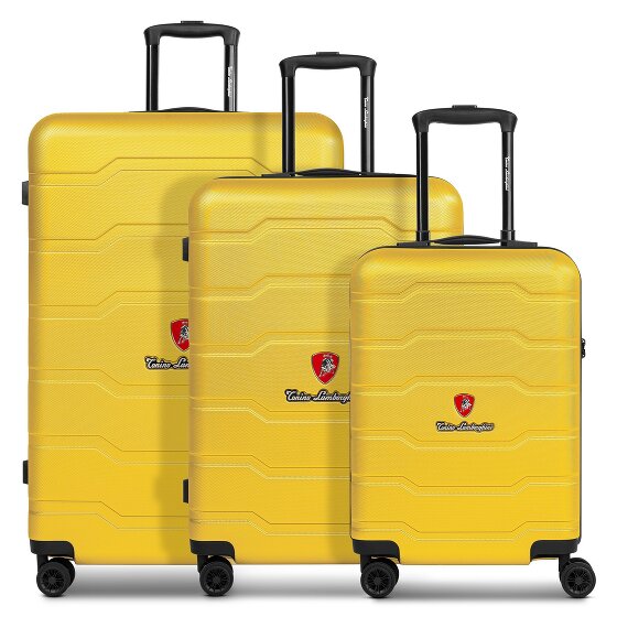 Tonino Lamborghini Bologna 4 ruedas Set de maletas 3 piezas