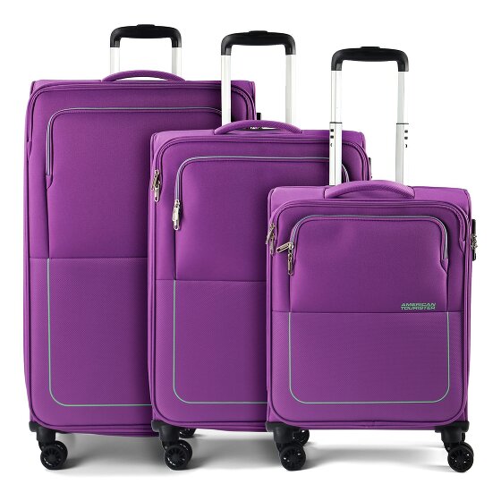 American Tourister Air Wave 4 ruedas Juego de maletas 3 piezas con pliegue de expansión