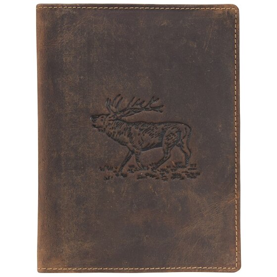 Greenburry Estuche de piel de ciervo vintage 12 cm