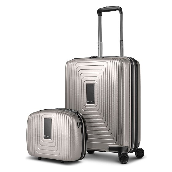 Redolz Juego de maletas Essentials 14 2 pzs. trolley de cabina con plegado extensible y neceser