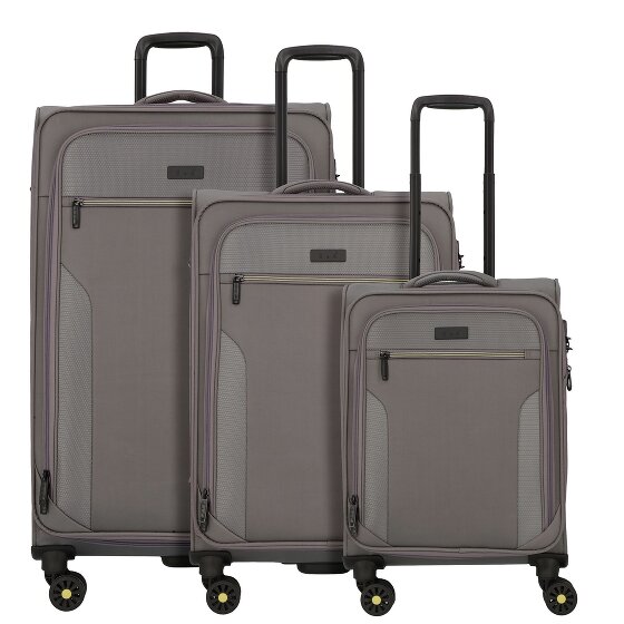 d&n Travel Line 9704 4 ruedas Set de maletas 3 piezas Con fuelle expandible