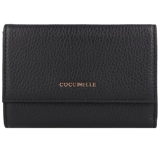 Coccinelle Cartera de piel blanda metalizada 14 cm