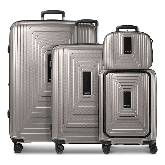 Redolz Essentials14 Juego de maletas de 4 ruedas Beautycase 4pcs con compartimento para portátil plegable expansible