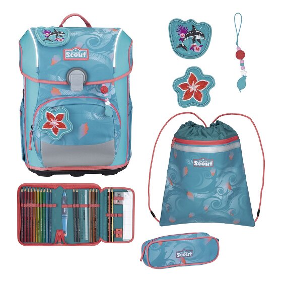 Scout Neo Exklusiv Safety Light Juego de mochilas escolares 5 piezas