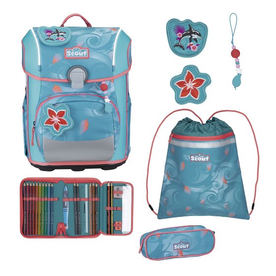 Scout Neo Exklusiv Safety Light Juego de mochilas escolares 5 piezas