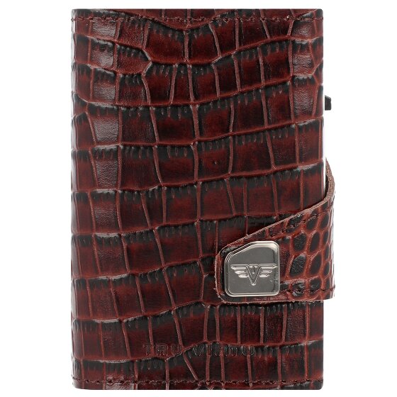 Tru Virtu Funda para tarjetas de crédito Click & Slide Cartera de piel RFID 6,5 cm