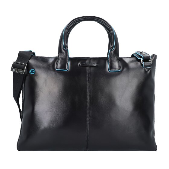 Piquadro Maletín cuadrado azul Piel 42 cm Compartimento para portátil