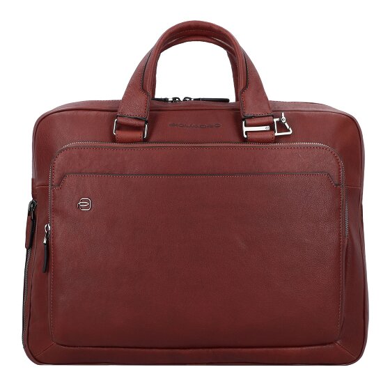 Piquadro Maletín cuadrado negro Piel 40 cm Compartimento para portátil