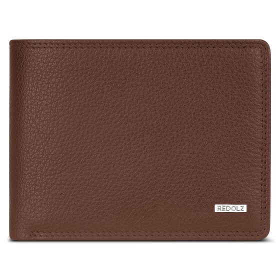 Redolz Cartera de piel Essentials QF RFID de 12 cm desplegable con compartimento de cremallera
