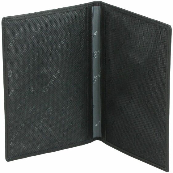 Esquire Funda de identificación de cuero con logotipo 12 cm