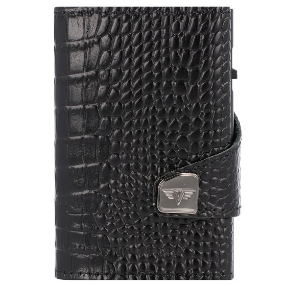 Tru Virtu Funda para tarjetas de crédito Click & Slide Cartera de piel RFID 6,5 cm